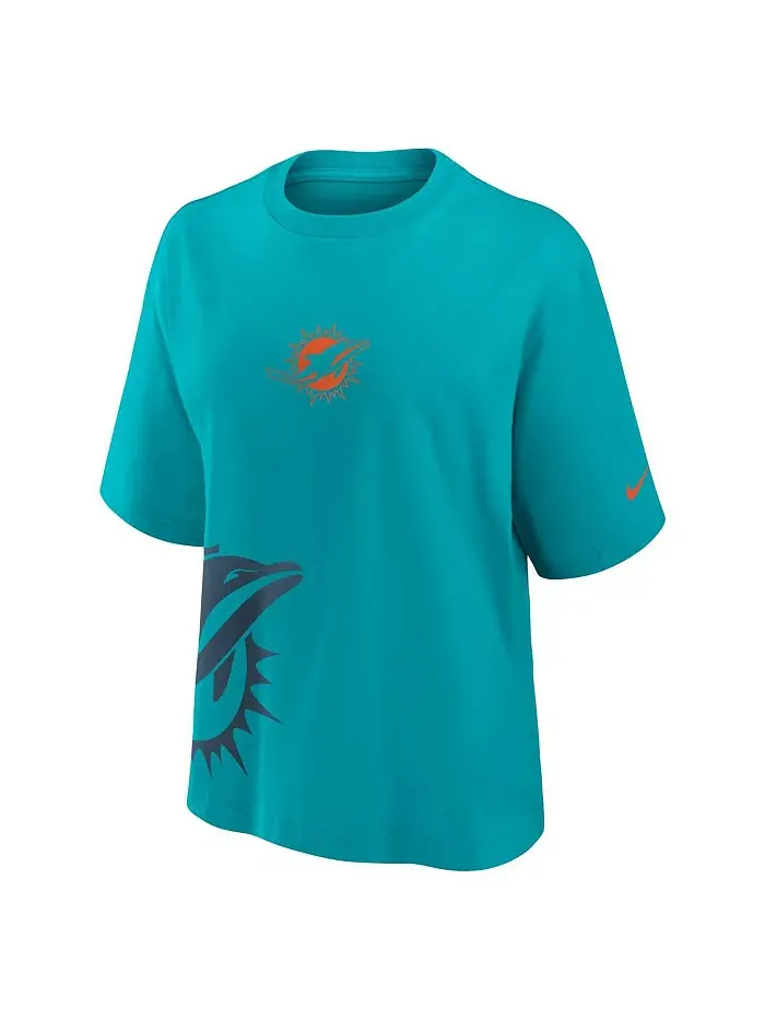 Женская свободная футболка Aqua Miami Dolphins Nike — изображение 2 из 3