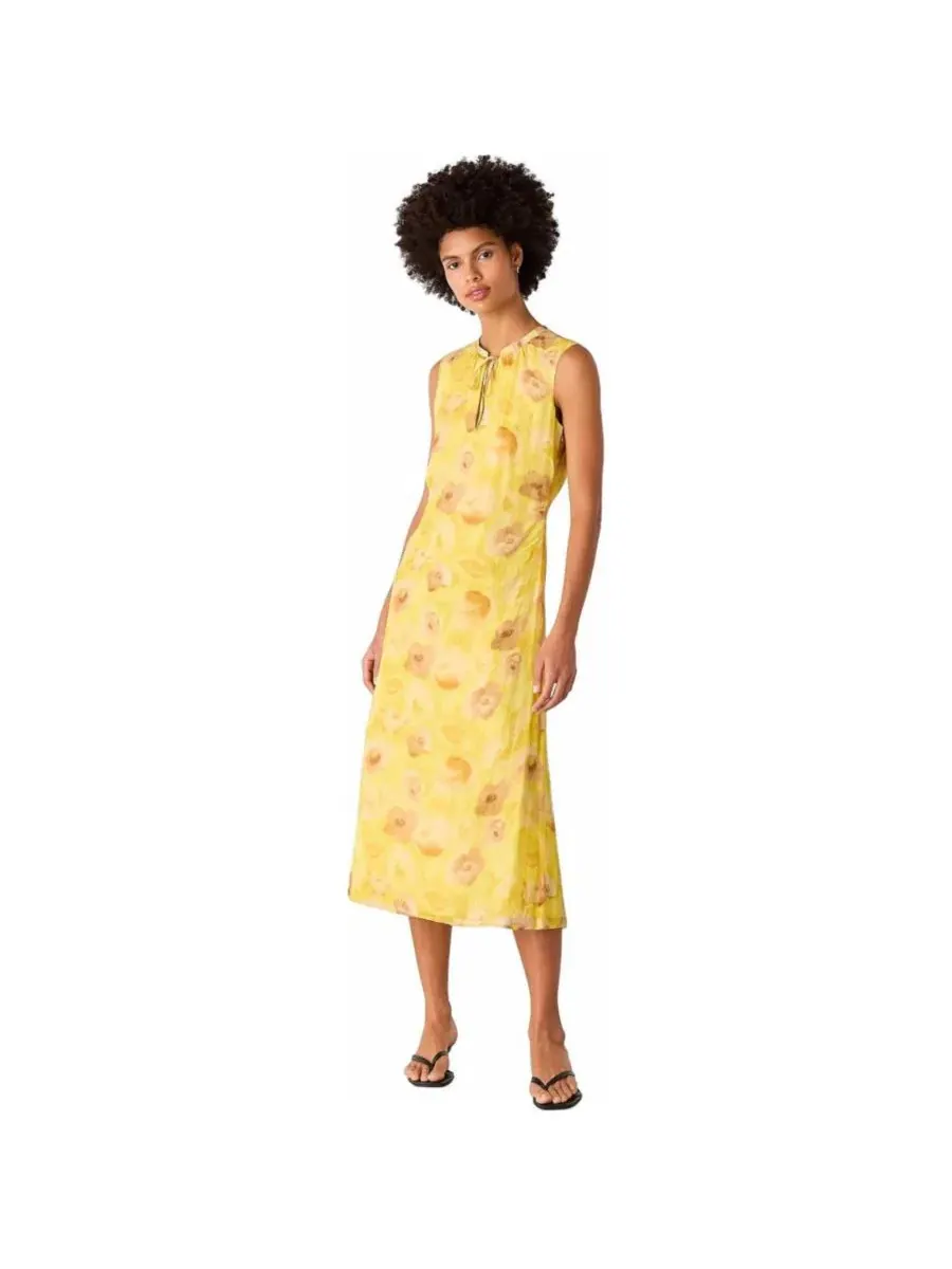 Платье-макси Sunshine Floral Textured Whistles — изображение 1 из 6, желтый/мульти
