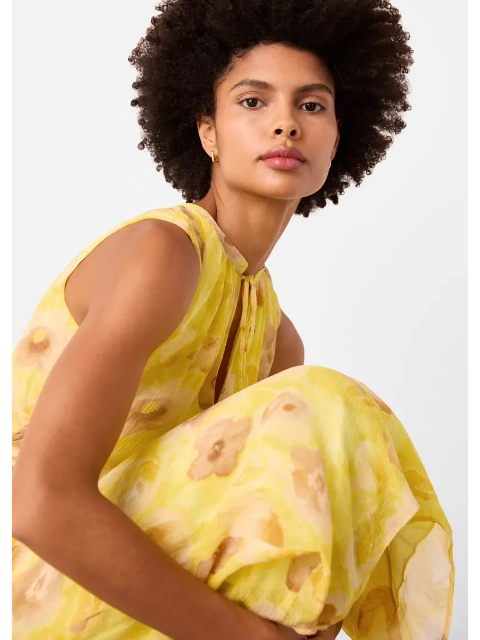 Платье-макси Sunshine Floral Textured Whistles — изображение 4 из 6, желтый/мульти
