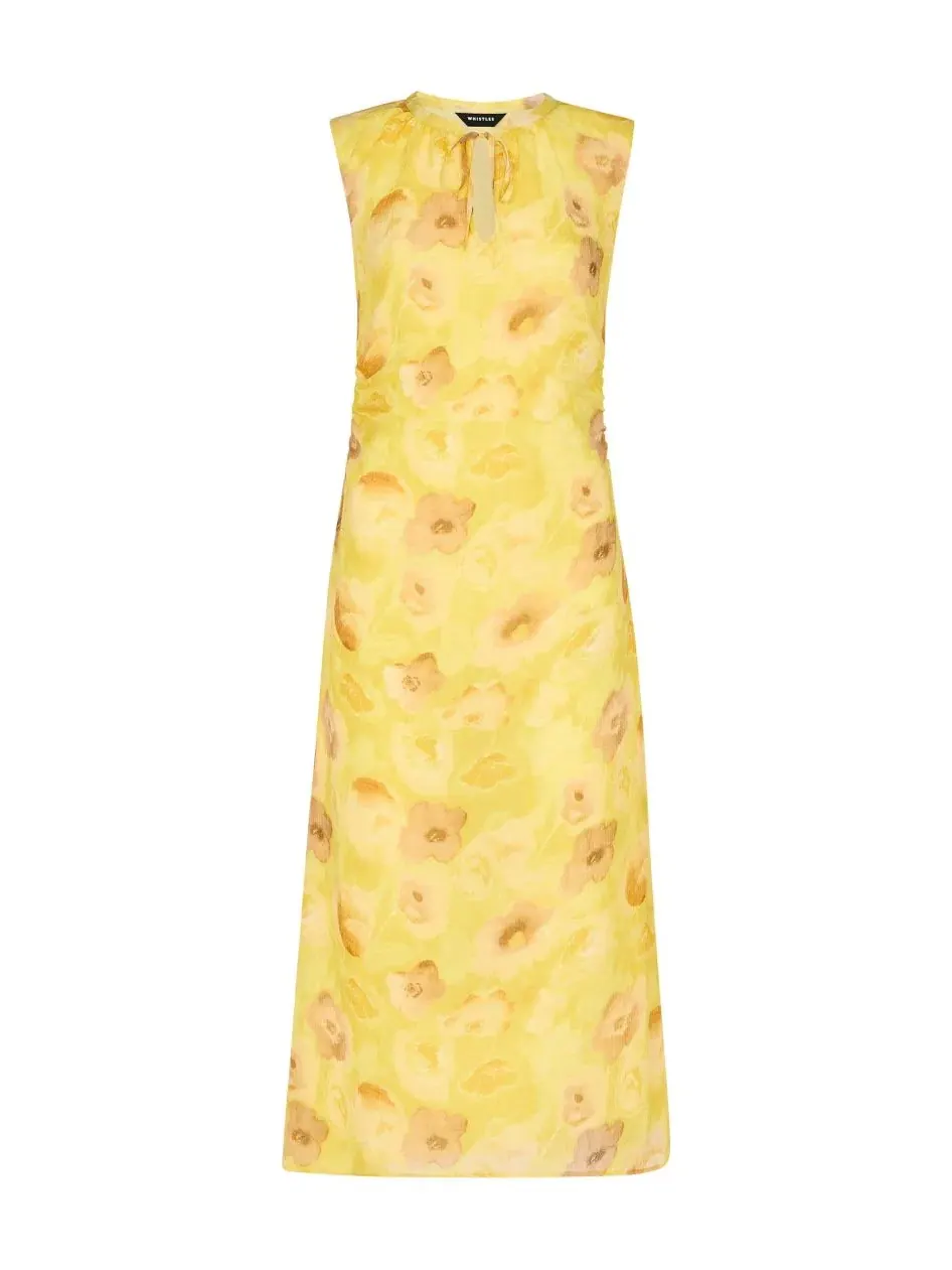Платье-макси Sunshine Floral Textured Whistles — изображение 6 из 6, желтый/мульти