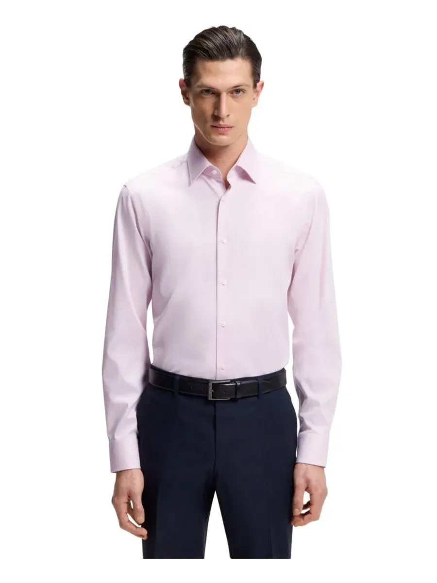 Рубашка из хлопка с эластаном, легкая глажка, регулярный крой Hugo Boss