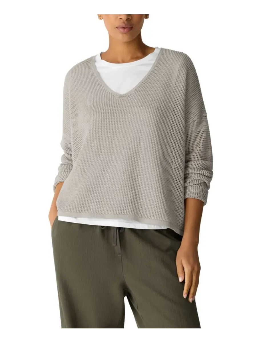Свитер с V-образным вырезом Eileen Fisher