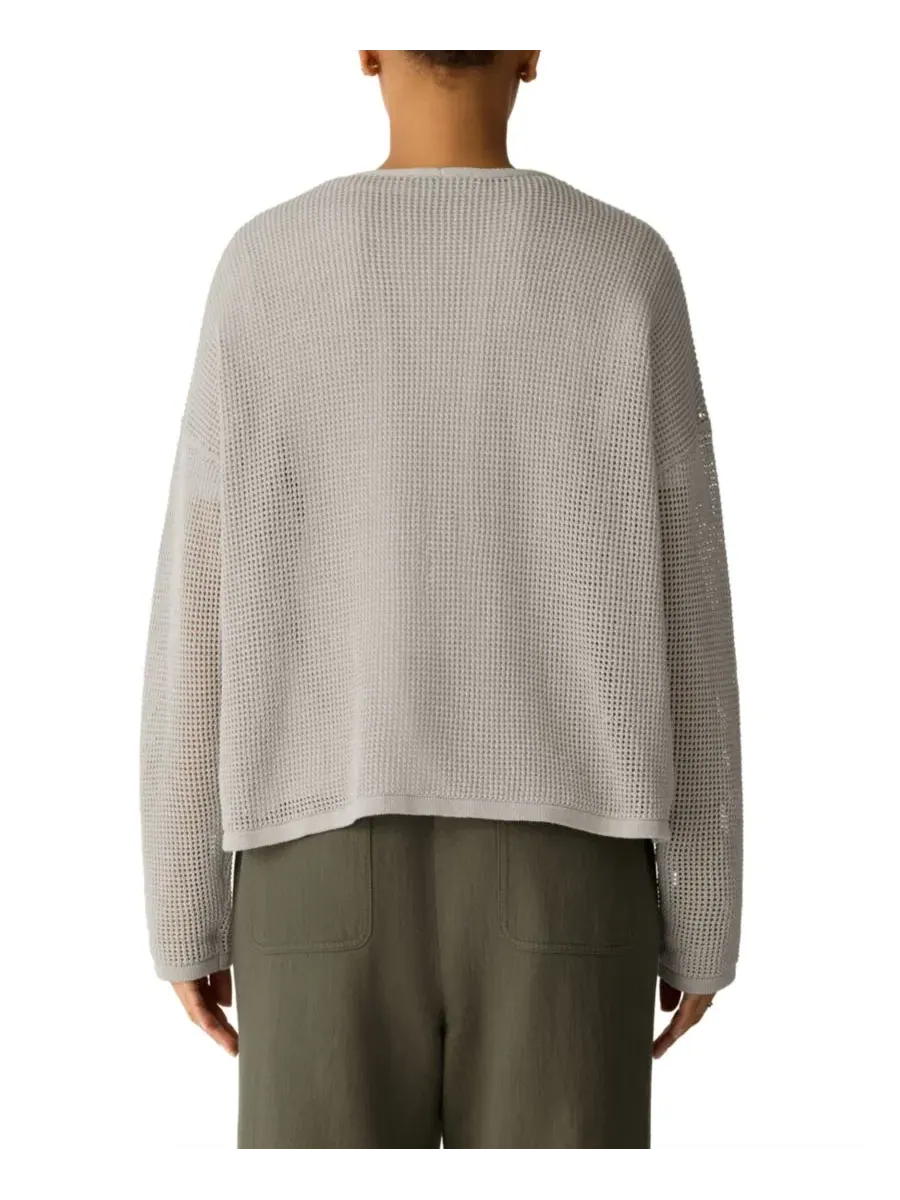 Свитер с V-образным вырезом Eileen Fisher — изображение 4 из 4, мел
