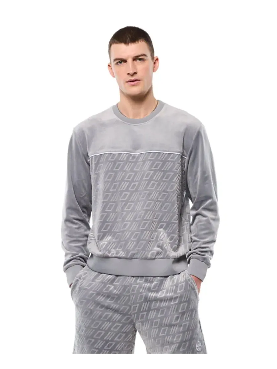 Свитшот с контрастной окантовкой Bandiera Sergio Tacchini — изображение 1 из 4, серый