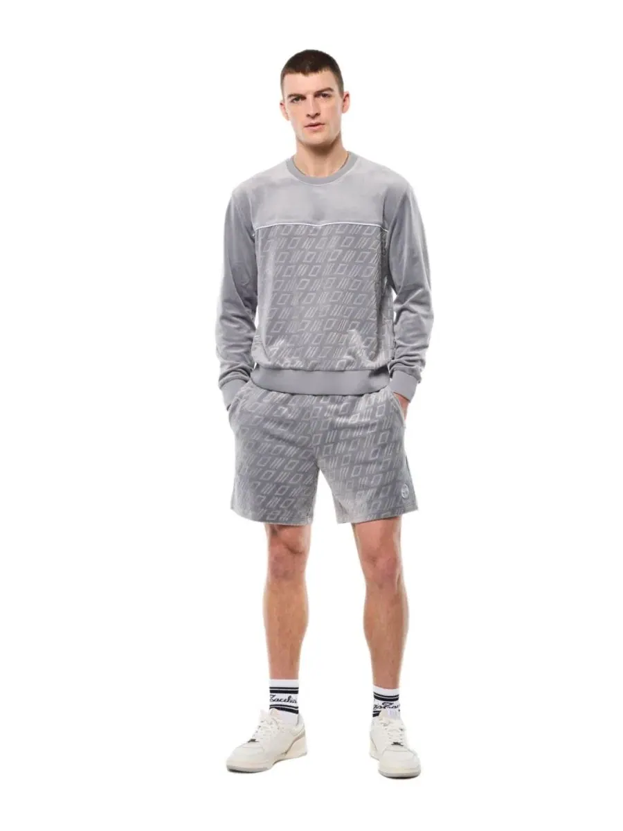 Свитшот с контрастной окантовкой Bandiera Sergio Tacchini — изображение 3 из 4, серый