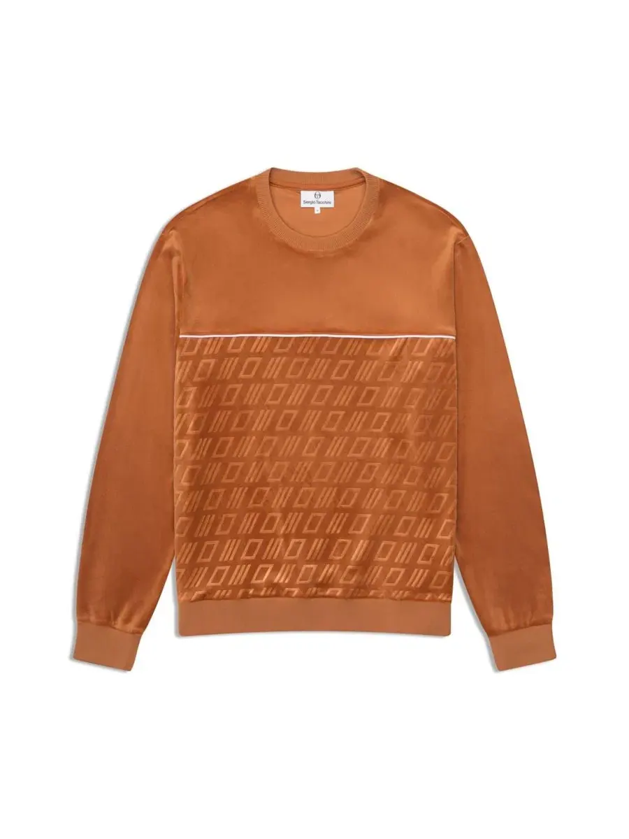 Свитшот Bandiera Debossed Velour Sergio Tacchini, Sugar Almond — изображение 2 из 4