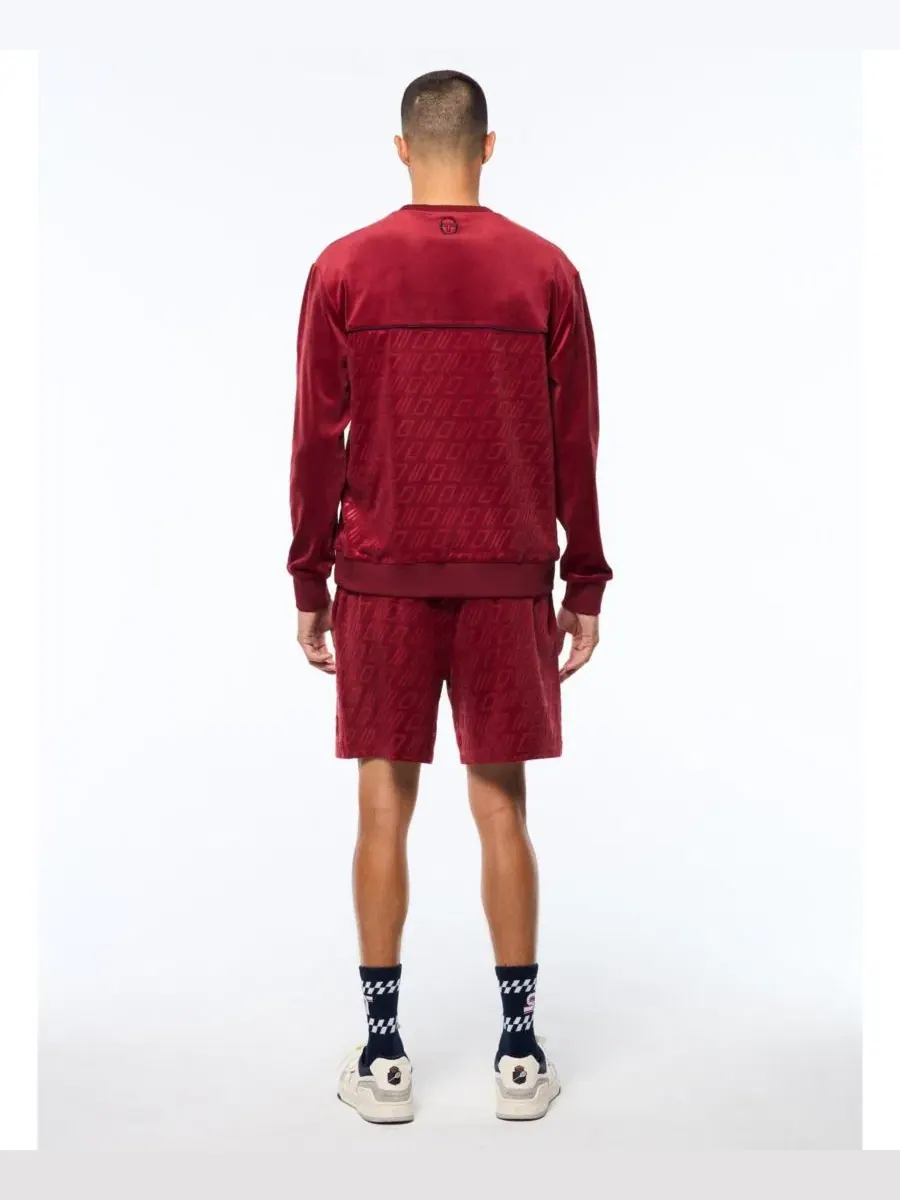 Свитшот с воротником-стойкой Bandiera Debossed Velour Sergio Tacchini — изображение 4 из 4, райхор