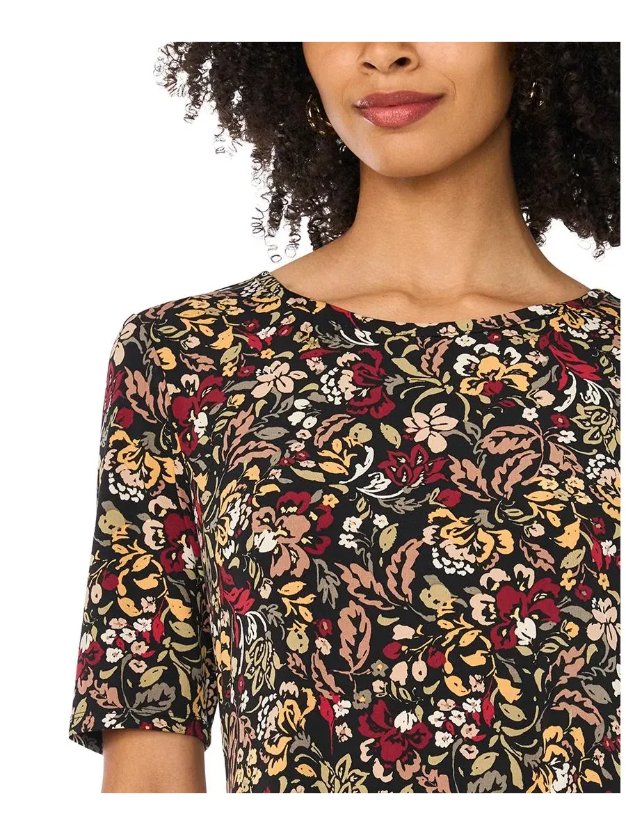 Платье макси с цветочным принтом и рукавом 3/4 Vince Camuto — изображение 3 из 4, красный