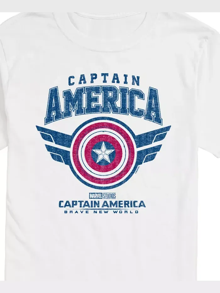 Мужская футболка с коротким рукавом Captain America Brave New World AIRWAVES — изображение 2 из 3, белый