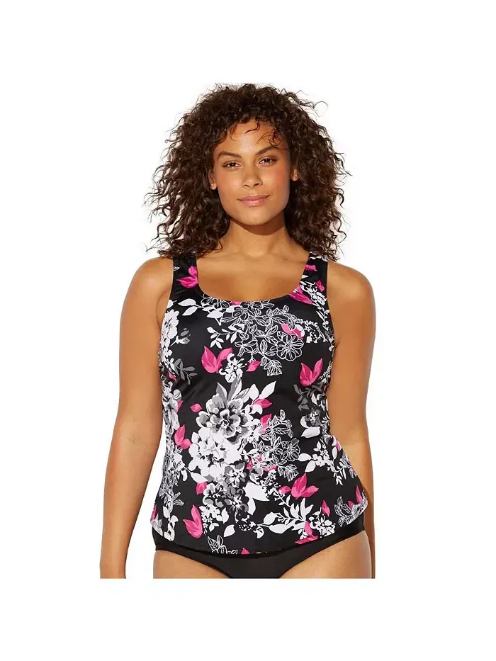 Женский классический топ-танкини Swimsuits for All — изображение 1 из 2, розовый