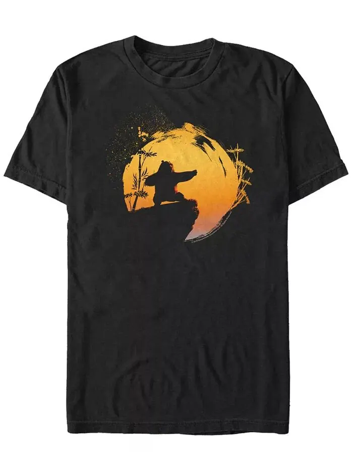Футболка мужская Kung Fu Panda Po Sunset Training с коротким рукавом Fifth Sun — изображение 1 из 1, черный