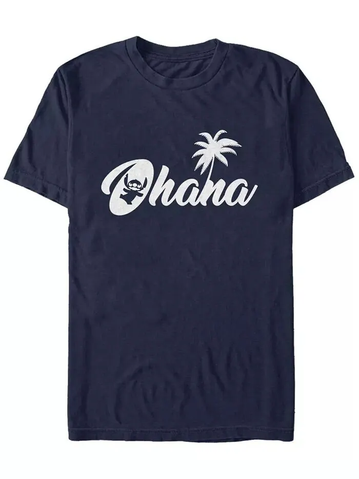 Мужская футболка с коротким рукавом Stitch Ohana Fifth Sun — изображение 1 из 1, темно-синий