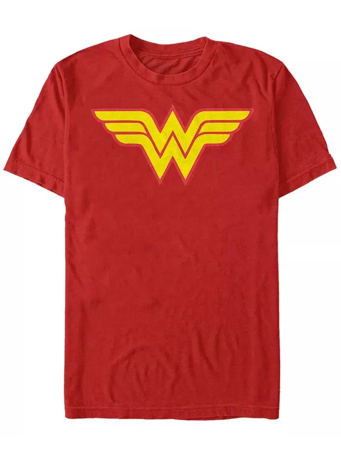Мужская футболка с коротким рукавом и двухцветным логотипом Wonder Woman Fifth Sun — изображение 1 из 1, красный