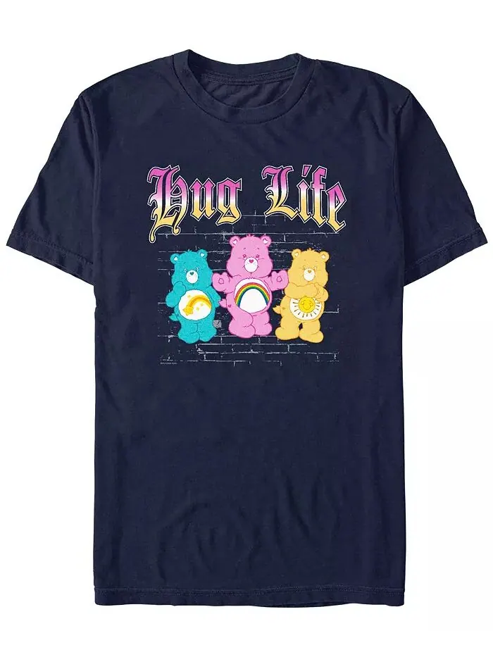 Мужская футболка с коротким рукавом Care Bears Hug Life Fifth Sun — изображение 1 из 1, темно-синий