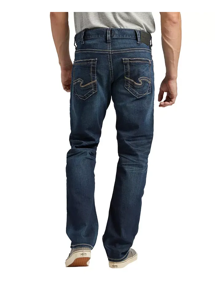Мужские джинсы Eddie Athletic Fit Taper Silver Jeans Co. — изображение 1 из 3, синий