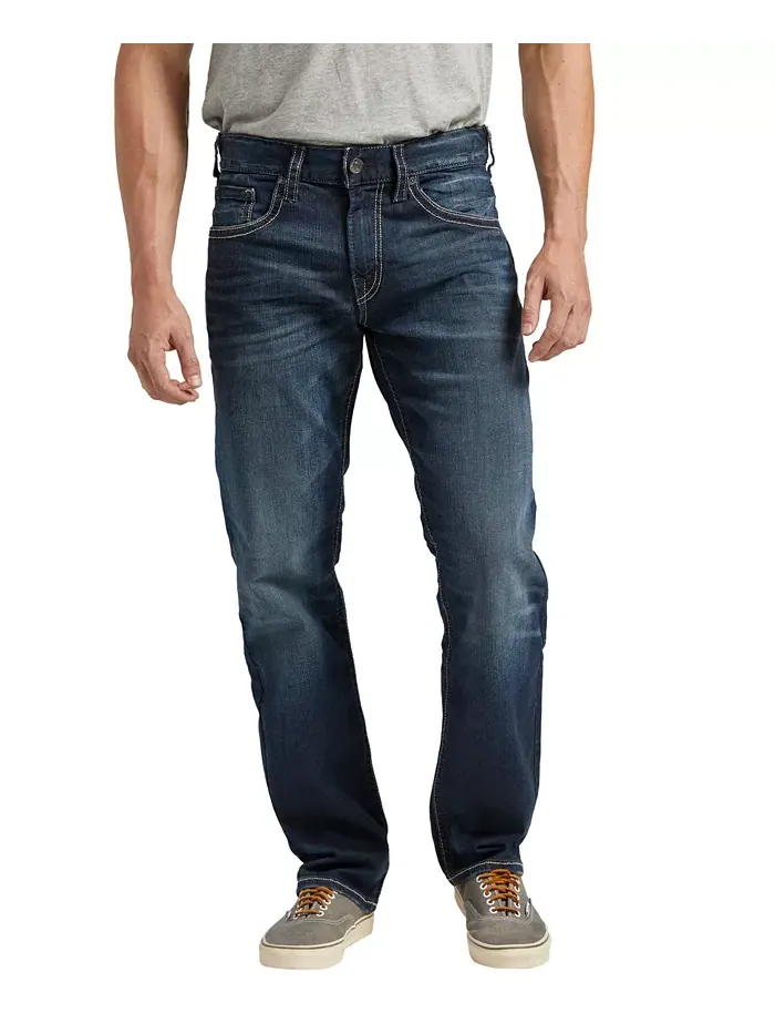 Мужские джинсы Eddie Athletic Fit Taper Silver Jeans Co. — изображение 2 из 3, синий
