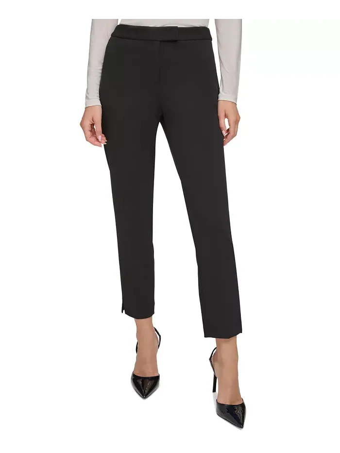 Элегантные узкие брюки Essential Slim Leg с заниженной линией низа DKNY