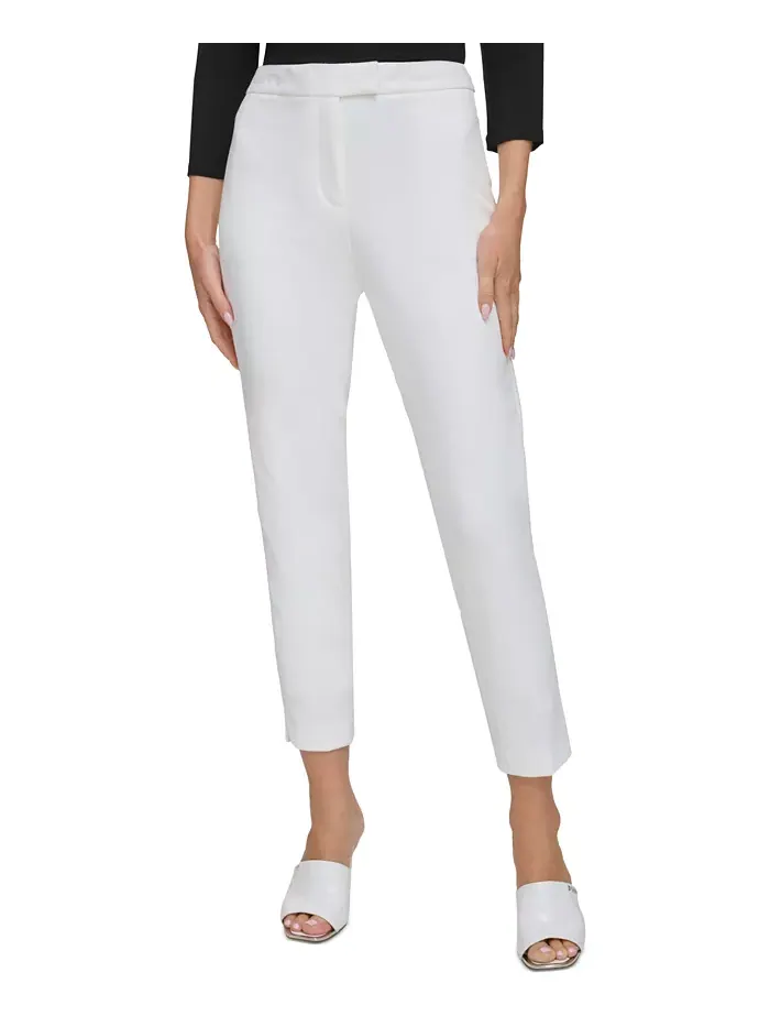Элегантные узкие брюки Essential Slim Leg с заниженной линией низа DKNY