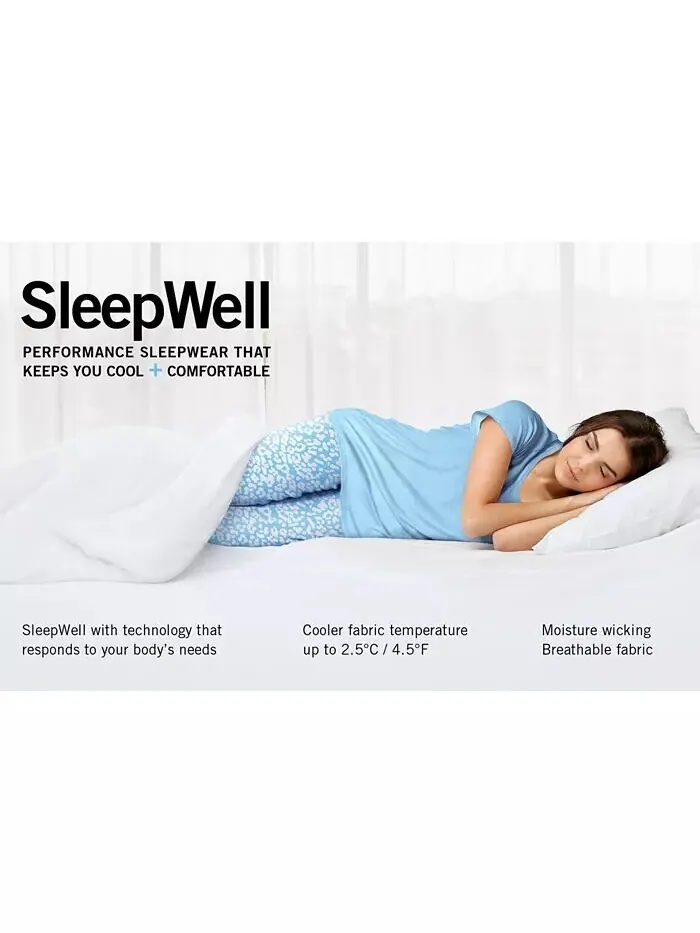 Женские трикотажные пижамные штаны Sleepwell Printed, изготовленные с использованием технологии — изображение 7 из 10