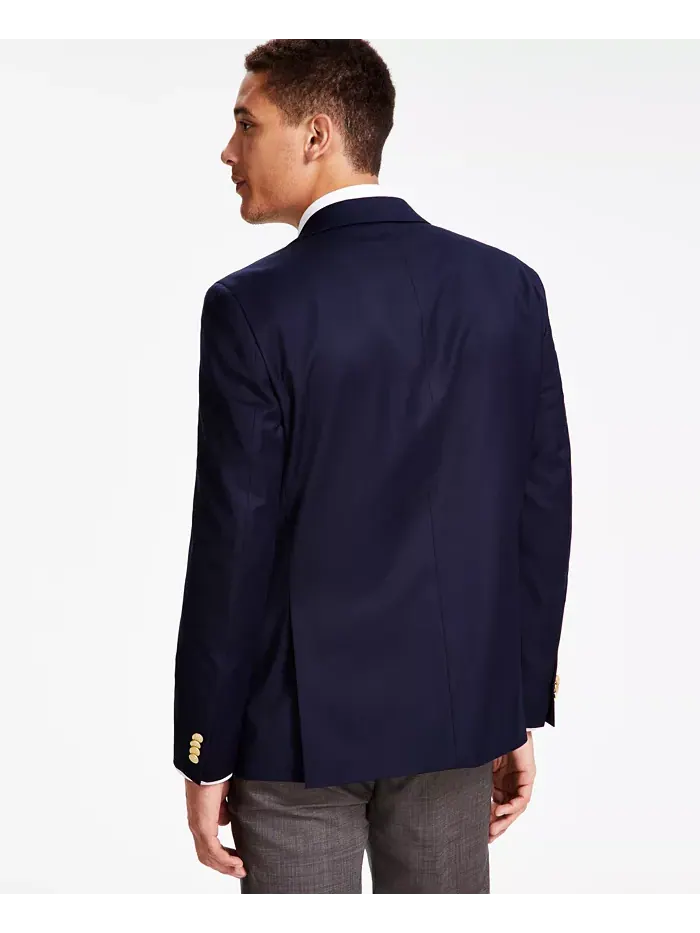 Мужской классический синий блейзер Modern-Fit Tommy Hilfiger — изображение 2 из 7, темно-синий