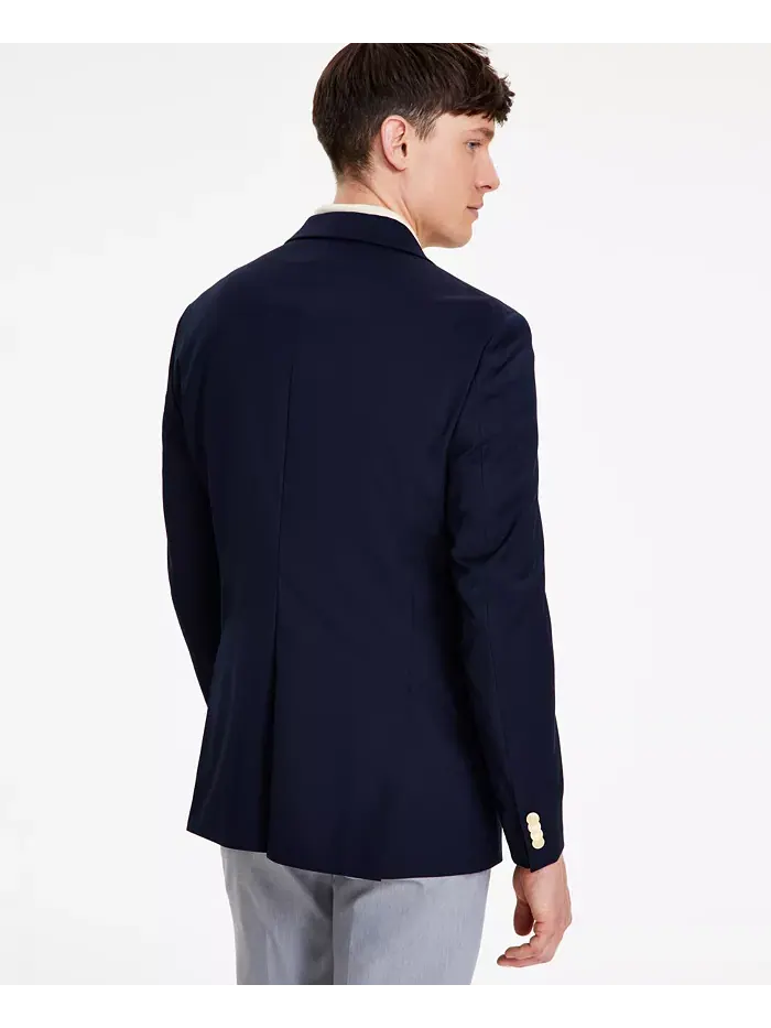 Мужской классический синий блейзер Modern-Fit Tommy Hilfiger — изображение 4 из 7, темно-синий