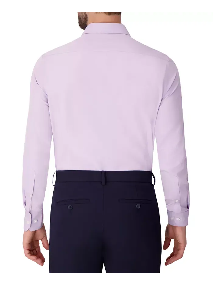 Мужская сорочка с длинным рукавом 4-Way Solid Woven Report Collection — изображение 2 из 4, фиолетовый