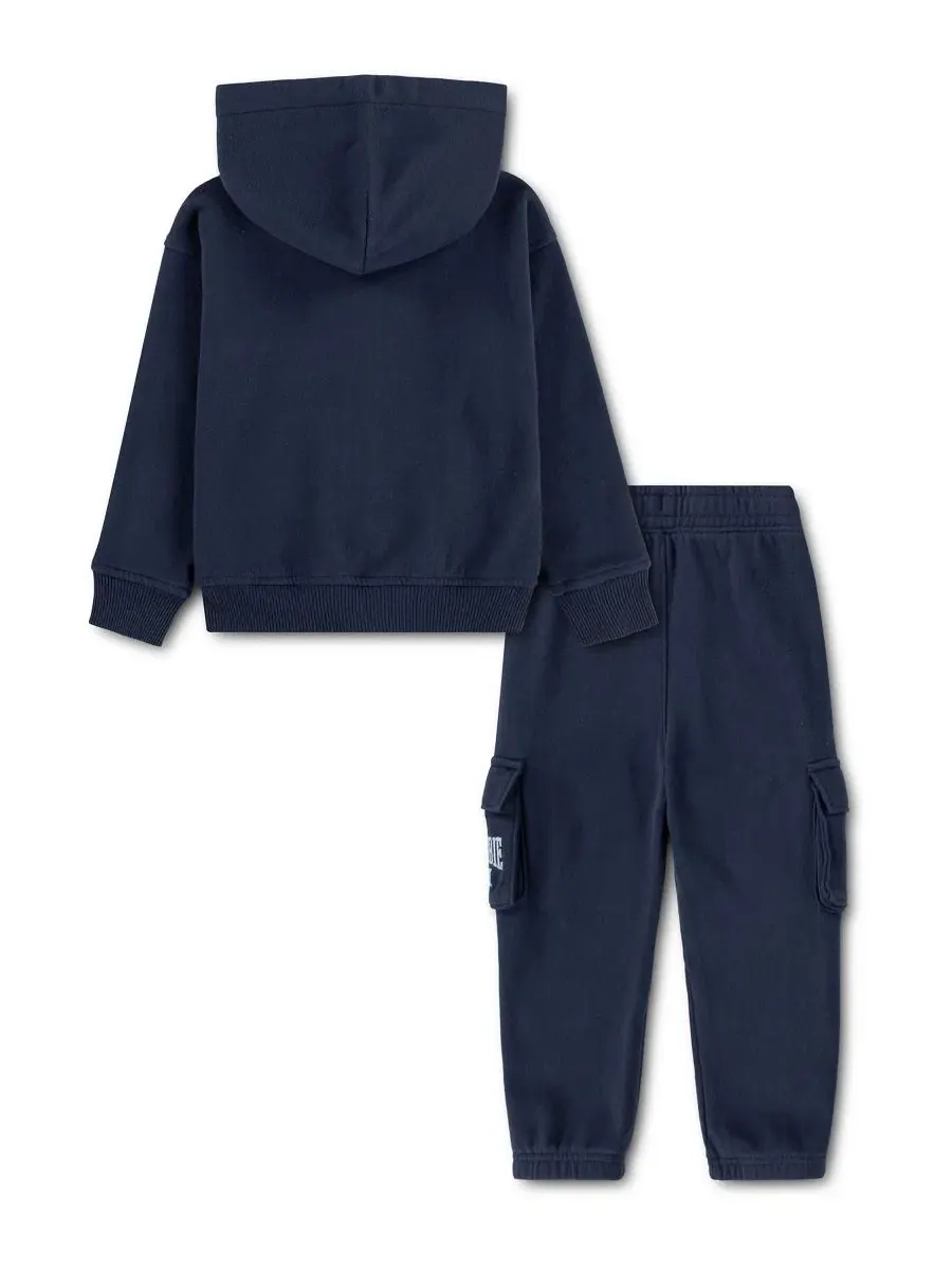 Детский комплект из худи на молнии и карго-брюк Abercrombie Kids — изображение 2 из 10, синий