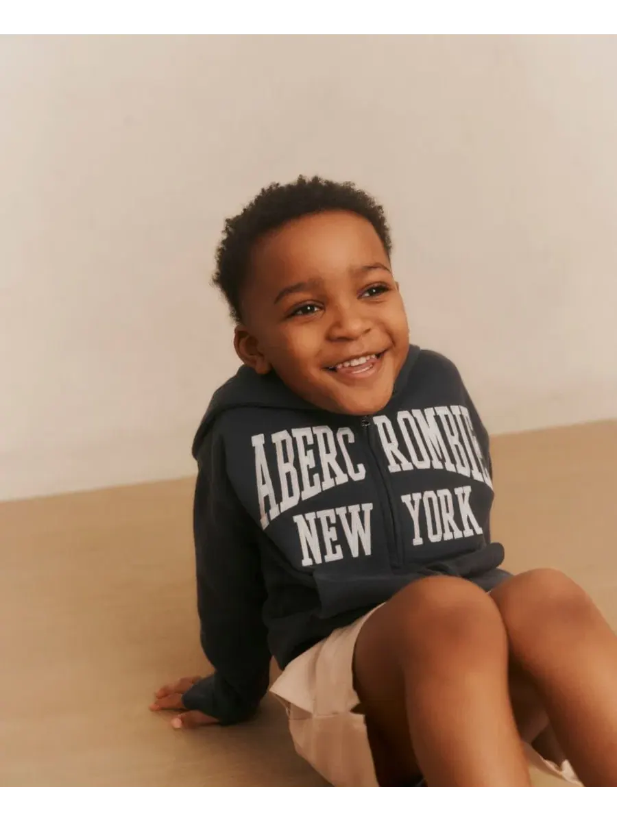 Детский комплект из худи на молнии и карго-брюк Abercrombie Kids — изображение 10 из 10, синий