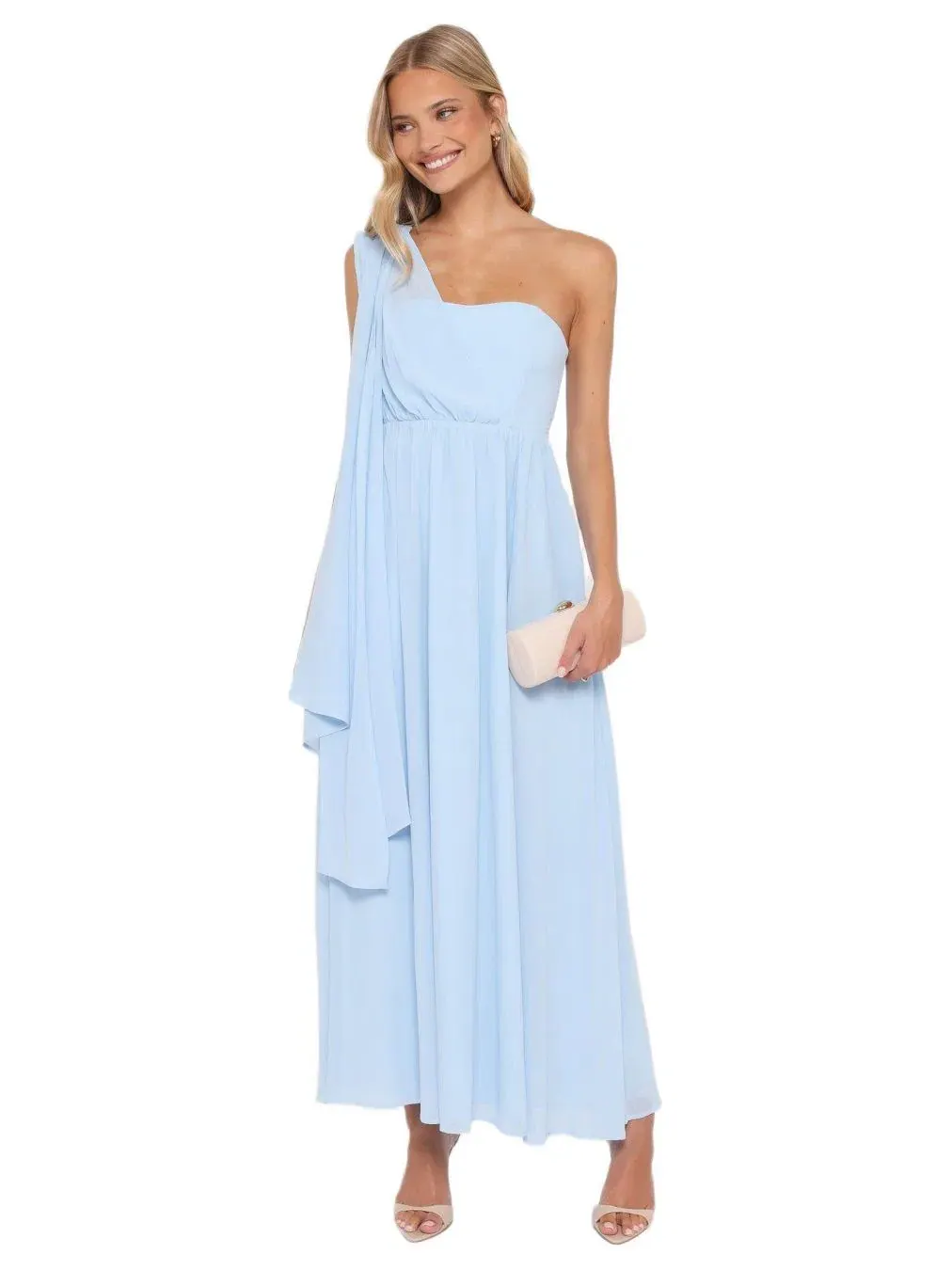 Макси-платье с асимметричным вырезом Darlee Maxi Dress Petal and Pup — изображение 1 из 4, синий