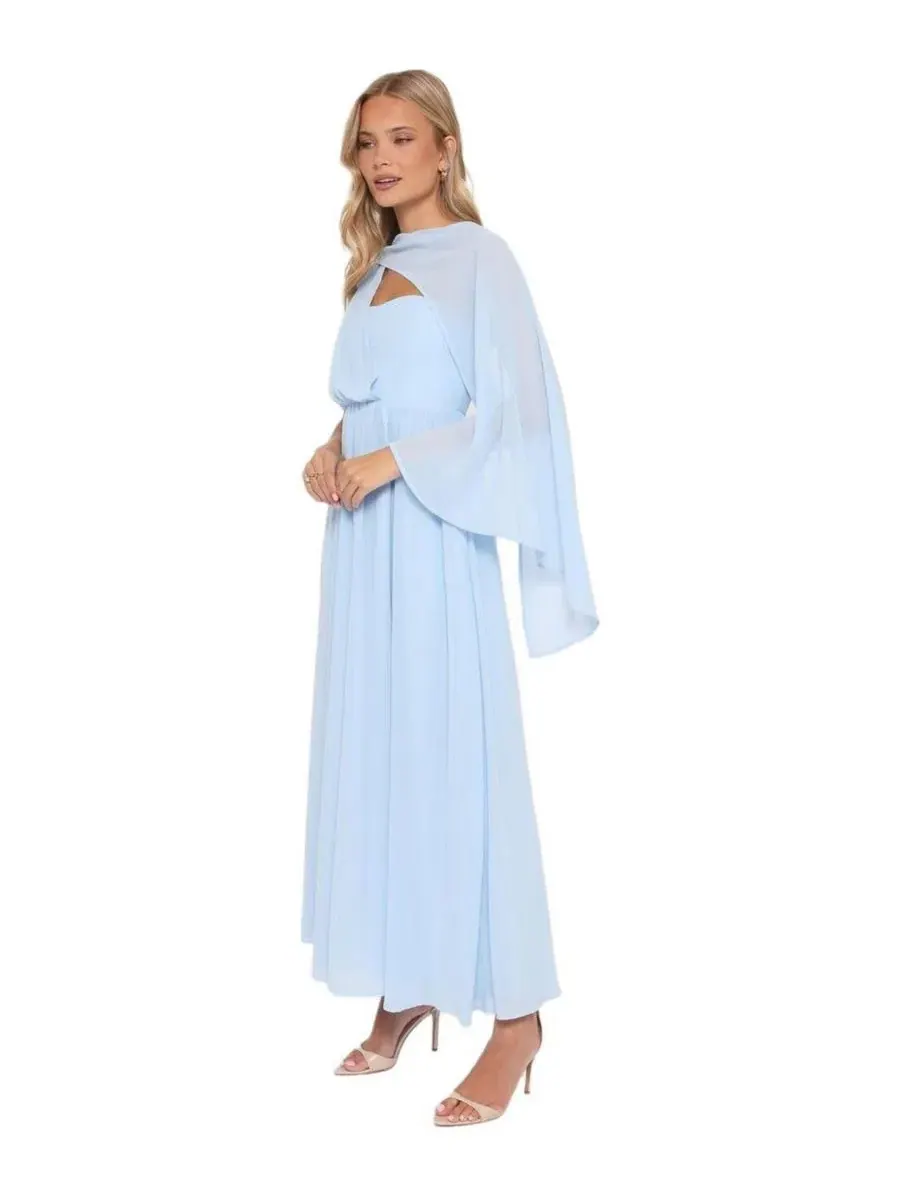 Макси-платье с асимметричным вырезом Darlee Maxi Dress Petal and Pup — изображение 2 из 4, синий