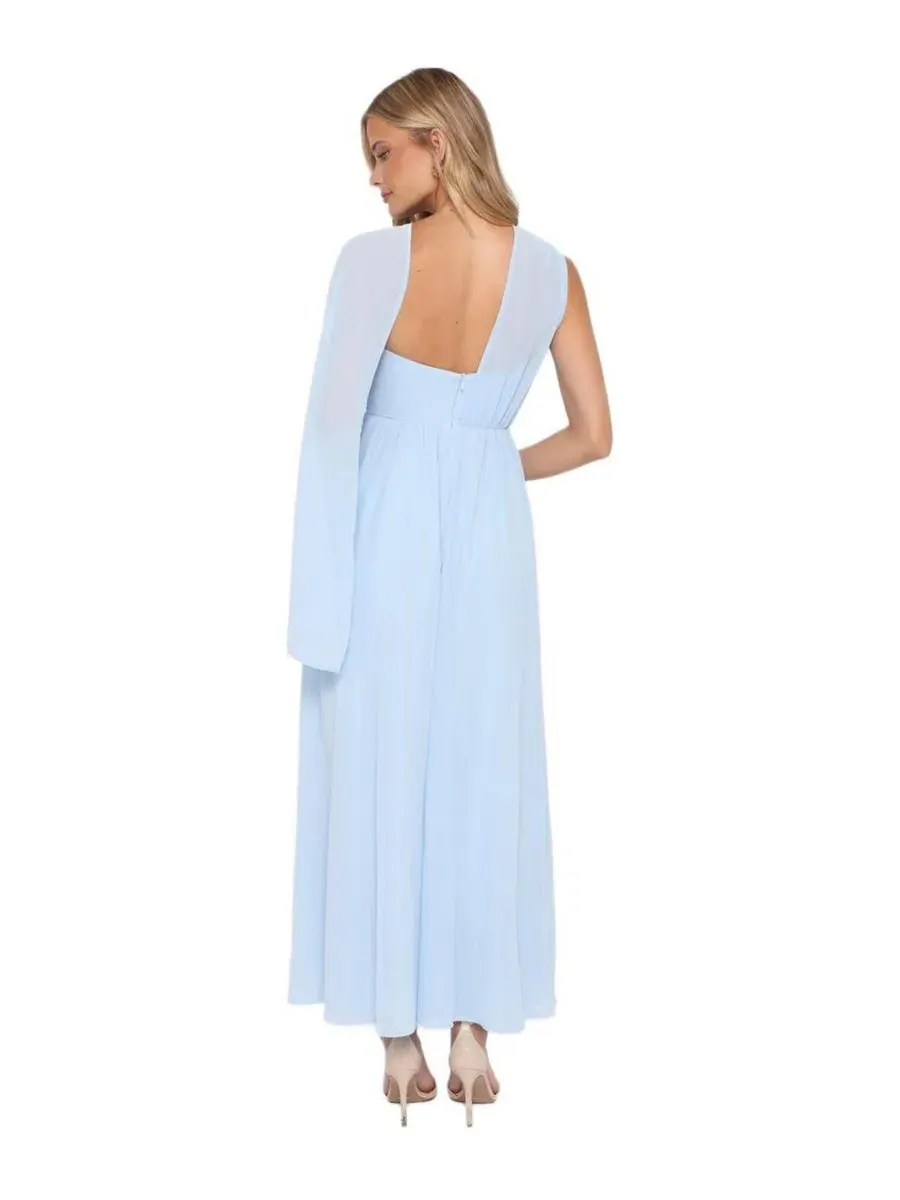 Макси-платье с асимметричным вырезом Darlee Maxi Dress Petal and Pup — изображение 3 из 4, синий
