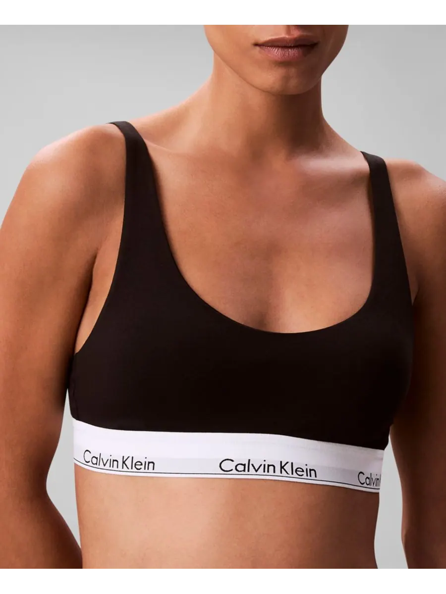 Женский бюстгальтер-топ с полной поддержкой и гибким кроем QF8503 Calvin Klein — изображение 1 из 6, черный