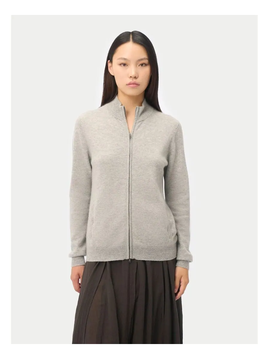 Женский кашемировый кардиган на молнии Gobi Cashmere — изображение 1 из 5, нет цвета