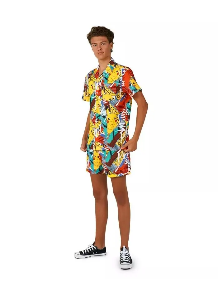 Летний комплект из 2 предметов: рубашка и шорты с Пикачу для Big Boys Opposuits — изображение 2 из 3, мульти