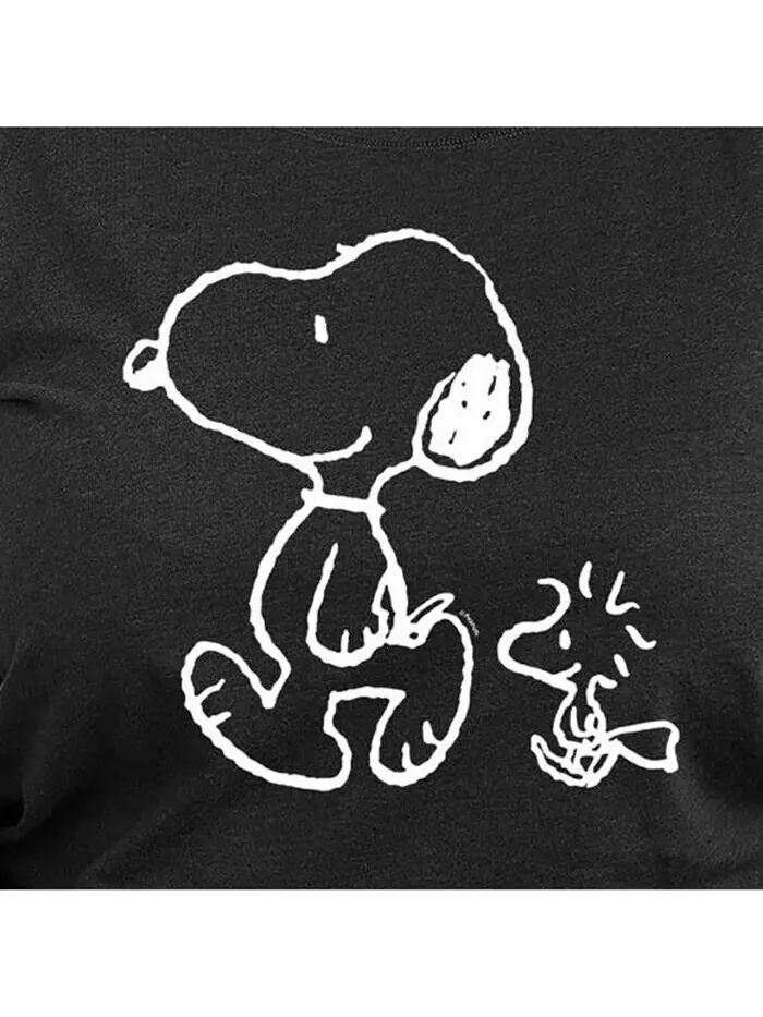 Футболка-пуловер с принтом Peanuts Snoopy размера Plus Hybrid Apparel — изображение 3 из 3, серый