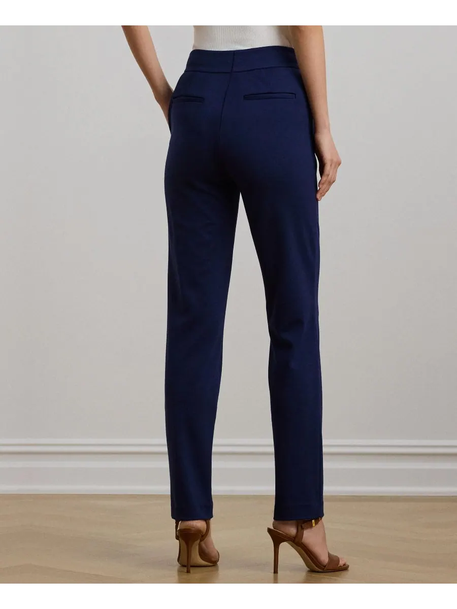 Женские укороченные брюки из ткани понте, размеры P/XS - 3X Lauren Ralph Lauren — изображение 4 из 6, темно-синий