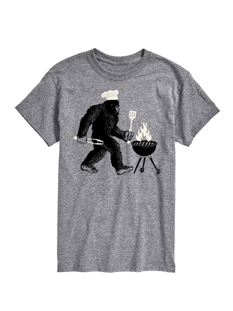 Мужская футболка с коротким рукавом "Sasquatch Grilling" AIRWAVES — изображение 1 из 3, серый