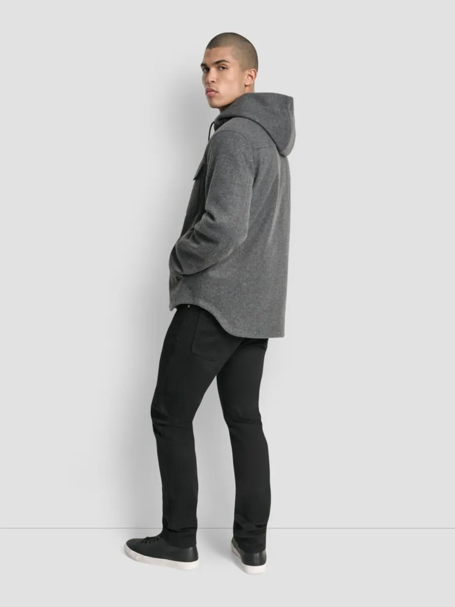 Мужская рубашка-куртка с капюшоном из искусственной шерсти DKNY — изображение 4 из 4, темно-серый