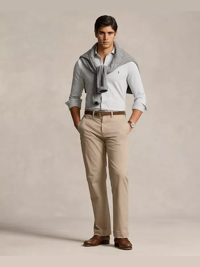Мужские классические брюки чинос с эластичной тканью Polo Ralph Lauren — 4