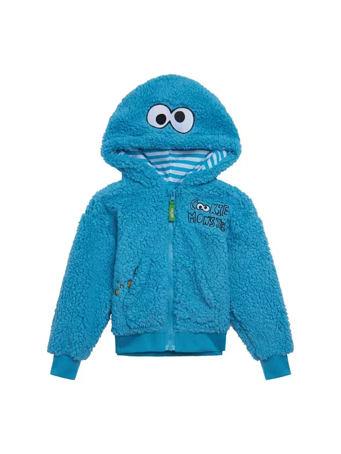 Детский костюмный худи с молнией для мальчиков Sesame Street — изображение 1 из 3, синий