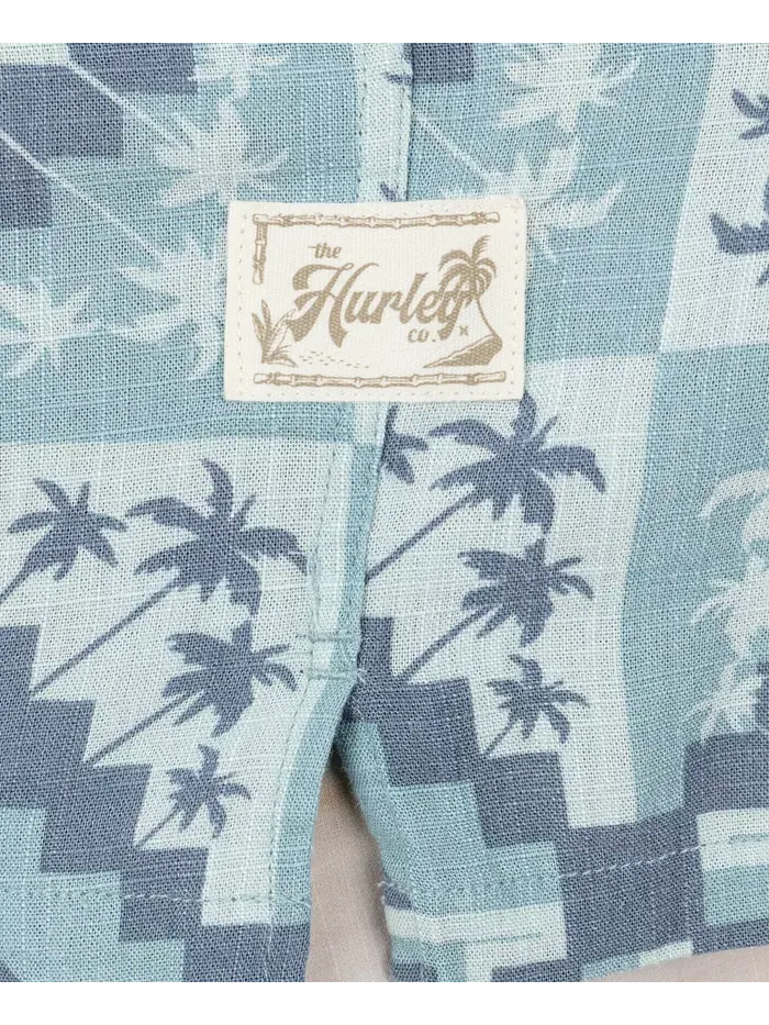 Мужская рубашка Laguna Camp с коротким рукавом Hurley — изображение 3 из 5, серый
