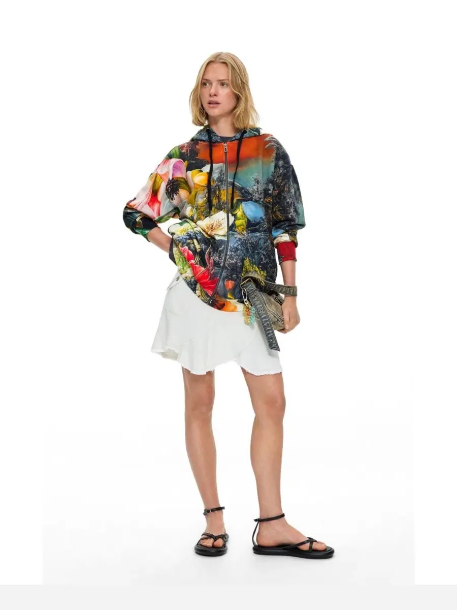 Женский свитшот с принтом, модель Printed Desigual — изображение 2 из 5, мульти