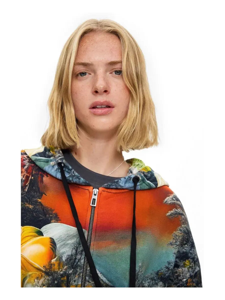 Женский свитшот с принтом, модель Printed Desigual — изображение 3 из 5, мульти