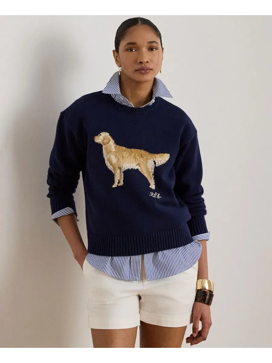 Женский хлопковый свитер для собак Lauren Ralph Lauren