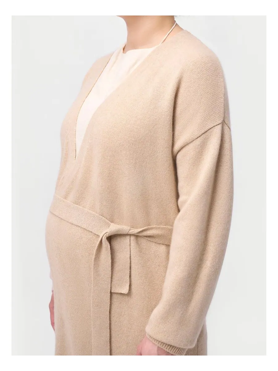 Длинный кашемировый халат для беременных Gobi Cashmere, Neutral-navajo — изображение 4 из 6