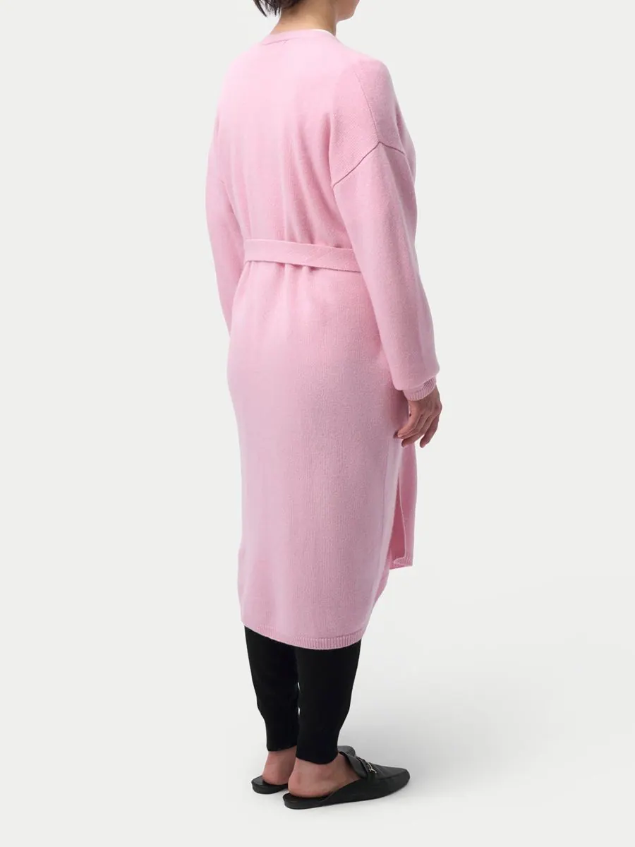 Длинный кашемировый халат для беременных Gobi Cashmere — изображение 3 из 5, розовый-розовый