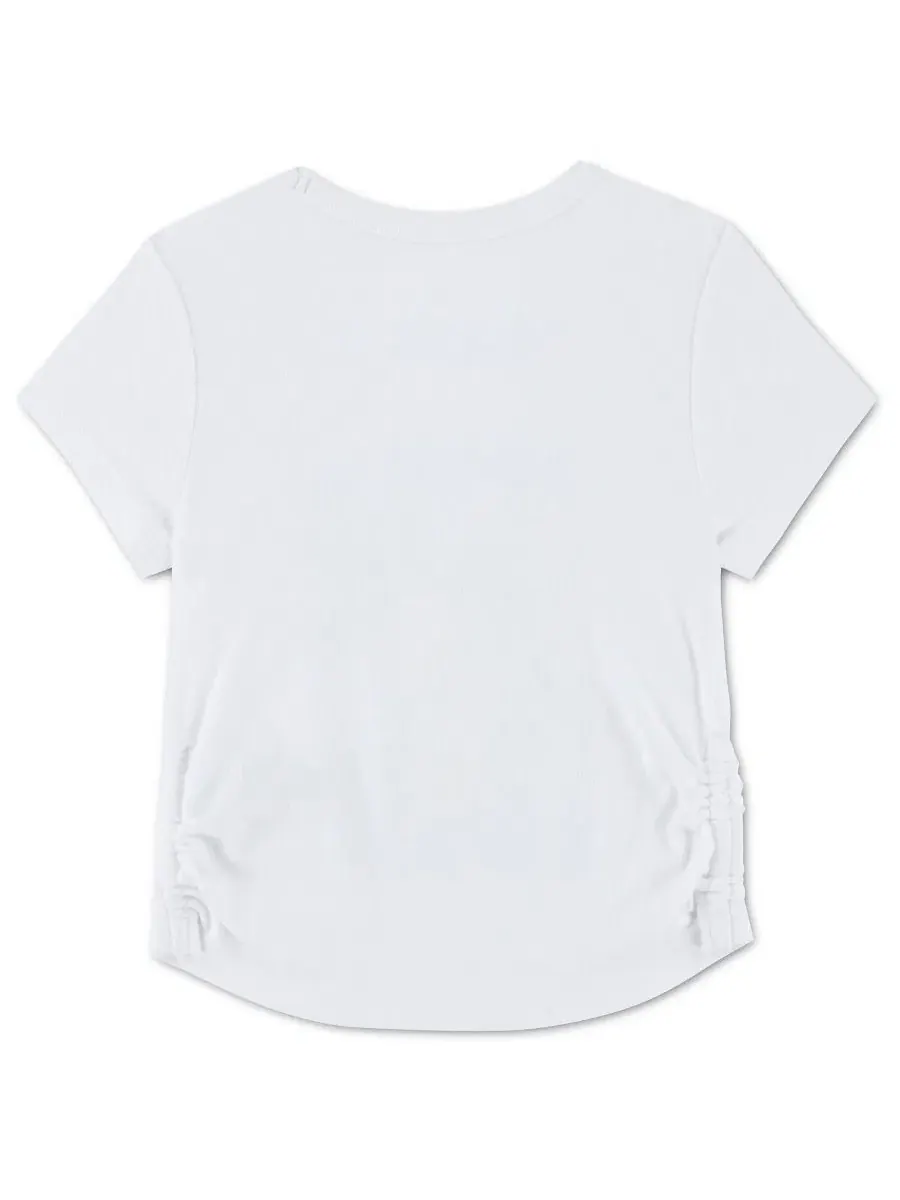 Детская футболка с коротким рукавом для девочек 2T-5T Abercrombie Kids — изображение 2 из 3, яркий белый
