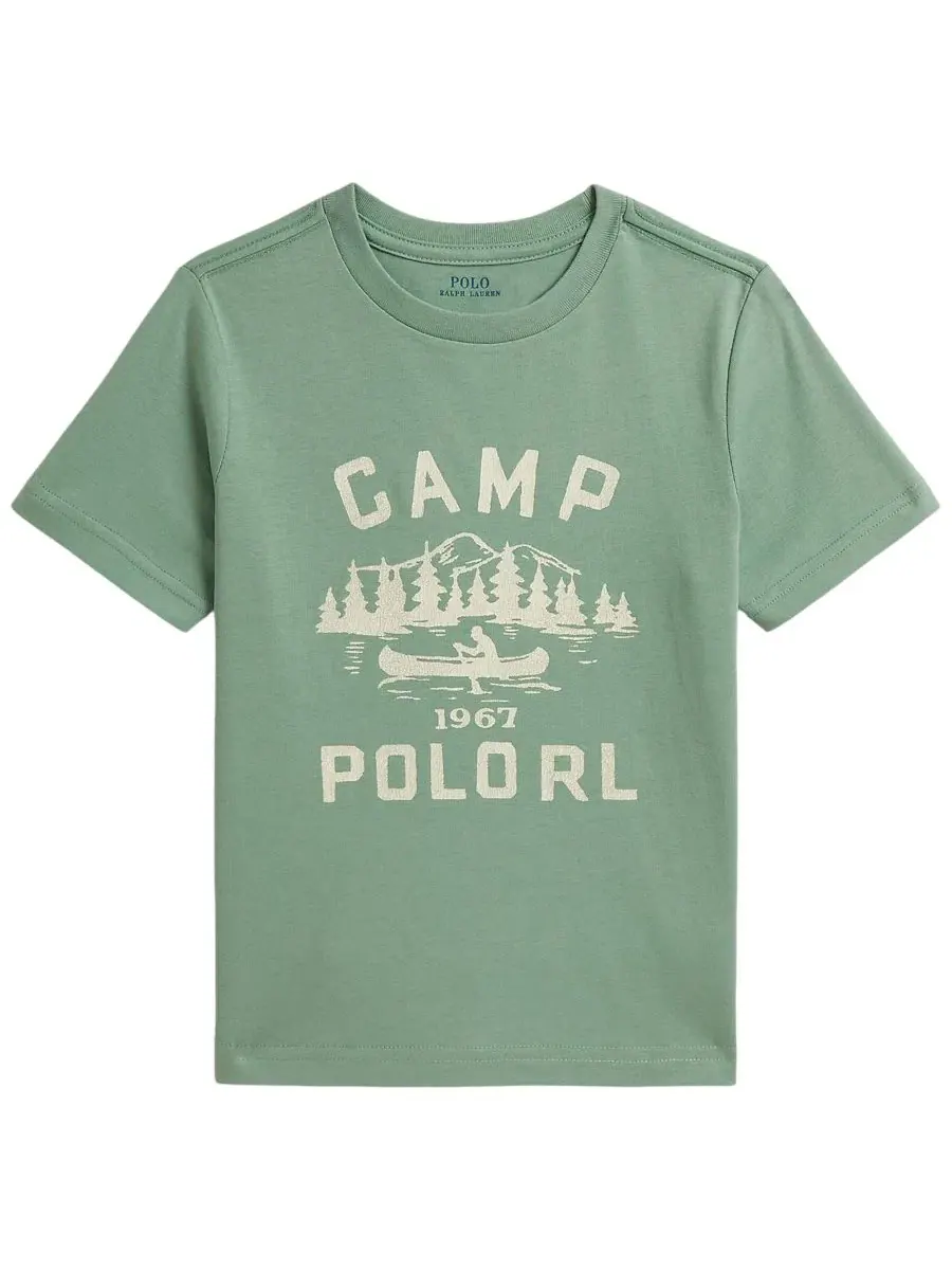 Детская футболка с круглым вырезом для мальчиков 2-7 лет Polo Ralph Lauren — изображение 1 из 3, мятный