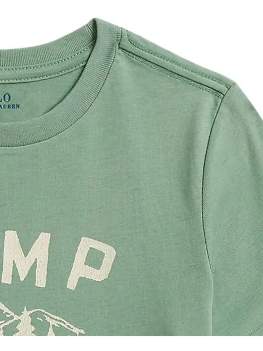 Детская футболка с круглым вырезом для мальчиков 2-7 лет Polo Ralph Lauren — изображение 3 из 3, мятный