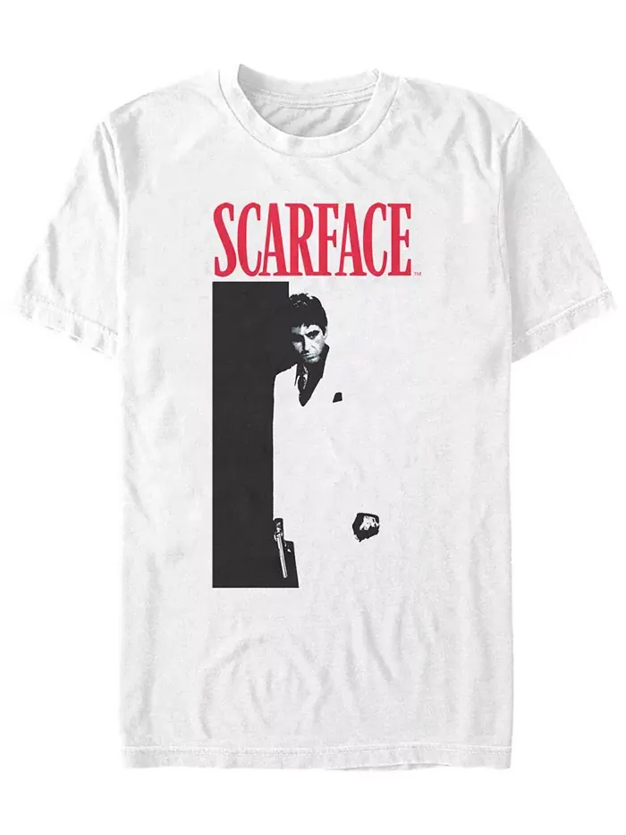 Футболка мужская "Scarface" с культовым черно-белым постером фильма Fifth Sun — изображение 1 из 1, белый